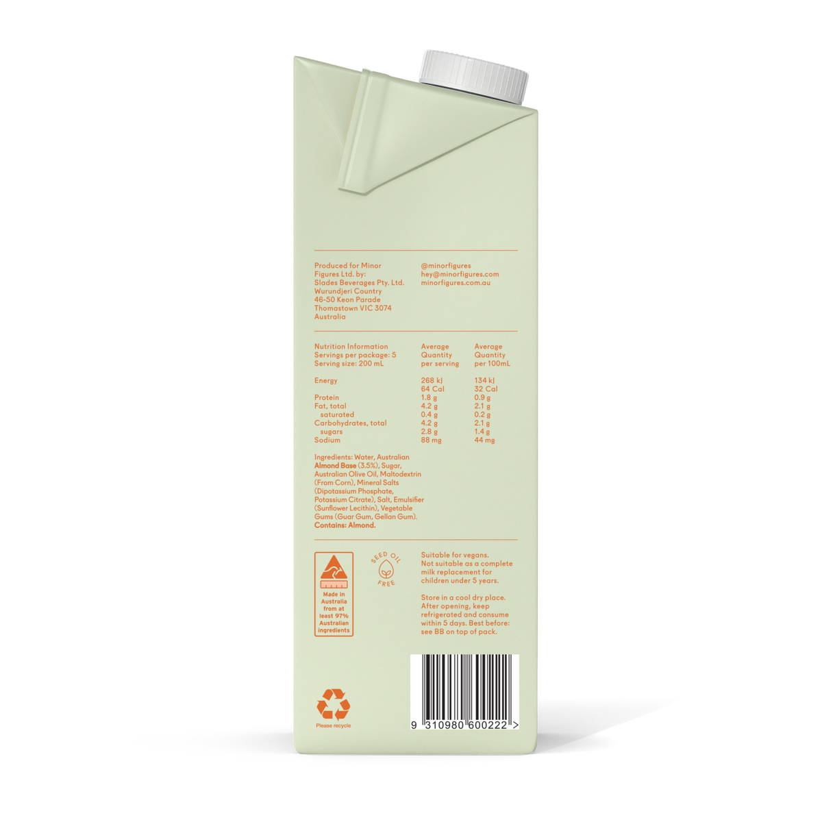 Barista Almond Milk (1L) - case of 6